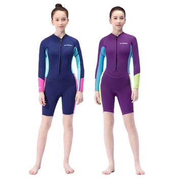 2,5 mm Neoprénová Dlhý Rukáv, Plavky so Predné Zip UV Ochranu pre Potápanie, Šnorchlovanie, Plávanie Oblek