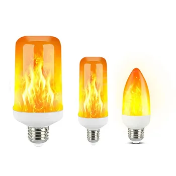 102LEDs E27 Plameň Lampy 15W 85-265V 4 Režime Ampoule LED Efekt Plameňa Žiarovky Blikanie Emulácia Oheň, Svetlo Žltá/Modrá Plameňa