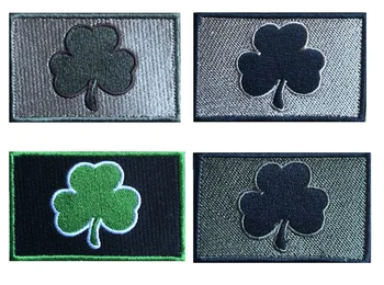 Ďatelina Výšivky Vlajka Patch Vojenské Colourway Olivový Khaki Taktické Odznak Šťastie Symbolom Írska Zákazku Háčik Slučky Nálepky
