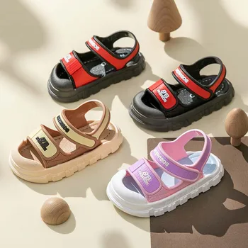 Nové Deti Sandále Lete Dievčatá Nonslip Mäkké Jediným Cartoon Detské Sandále, Papuče List Deti Topánky Dievčatá Jelly Sandále, Veľkosť 9