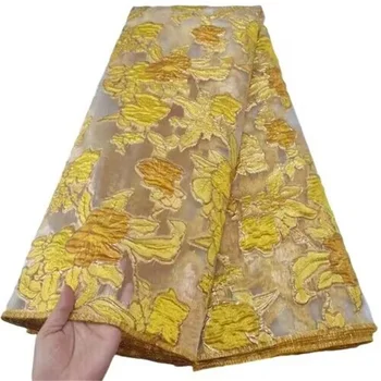 Vysoko Kvalitný Elegantný francúzsky Oka Výšivky Tylu 3D Kvet Textílie Afriky Nigérijský Čipky Textílie Pre Svadobné Party Šaty FHD622