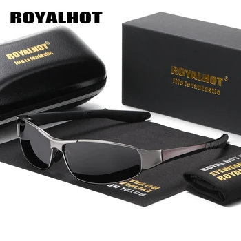RoyalHot Unisex Polarizované Oválne Módne Kovové Vonkajšie Jazdy Slnečné Okuliare