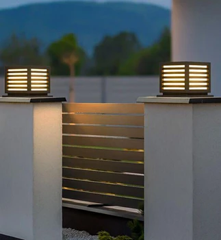 Lampa vonkajšie pilier vedúci svetlo vodotesné dvere post svetlo obvodová stena pilier svetla moderné jednoduché, dvere vonkajšie svetlo