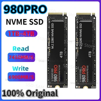 100% Originálne NVMe 980PRO SSD 4TB/2TB Vysokej Rýchlosti Pevného Disku PCIe Gen4.0X4 Internej jednotky ssd (Solid State Drive) na pracovnej Plochy Notebooku//PC//PS5