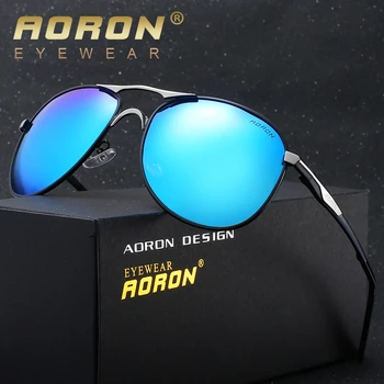 2023 AORON Mens Polarizované slnečné Okuliare Classic Pilot, Slnečné Okuliare, Anti-Reflexný Náter Objektív Hliníkový Rám Jazdy slnečné Okuliare Mužov