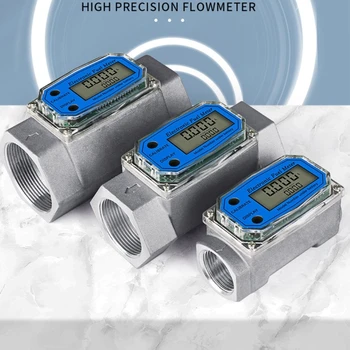 Prietoku kvapaliny Senzor Meter Prietokomer s LCD Displejom pre Dieselové Palivo Vody 1.v/2in/2.5 v/3v Elektronické Turbíny-Prietokomer M4YD