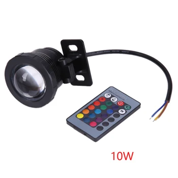 10W UV Diaľkové Ovládanie Podvodná Svetla Lampa RGB Bazén IP65 Vodeodolný Akvárium Rybník