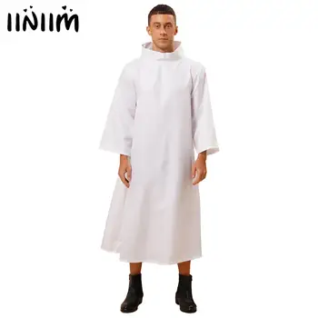 Mens Duchovenstvo Arabskom Blízkom Východe Arabského Kňaz Úlohu Hrať Župan Tému Halloween Party Cosplay Kostým Dlhé Šaty Roleplay Oblečenie
