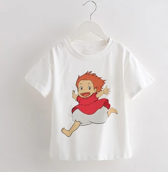 Ponyo Nové Baby Chlapci Oblečenie Baby Legrační Karikatúra Tlače T-shirt Deti Lete O-Krku Topy Chlapci & Dievčatá Tshirt Módne Detské Oblečenie