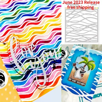 Prímorské Swirls 2023 Nové Šablóny Pre Diy Zápisník/Foto Album Dekor Reliéfne Papierové Karty
