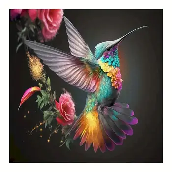 GATYZTORY Rám Diy Maľby Počet Súprav Vták Akrylová Farba S Číslami Zvieratá Obrázok Ľahko Maľovať Na Plátno Pre Domáce Výzdoba