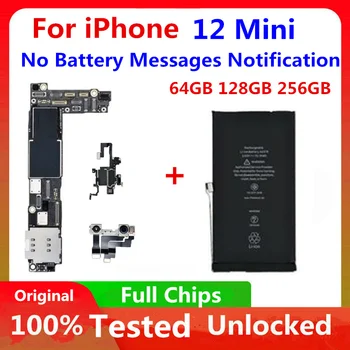 Pre iPhone 12 MINI Doske Batériu Set BEZ Batérie Tipy Support System Update Logic Dosky Čisté iCloud Celý Pracovný Placa