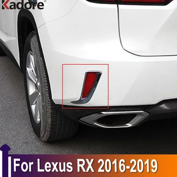 Zadné Hmlové Svetlá na Čítanie Kryt Výbava Pre Lexus RX 2016 2017 2018 2019 Chrome Chvost Foglight Rám Vonkajšie Príslušenstvo Auto Styling