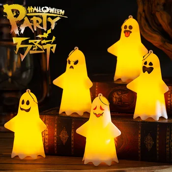 Halloween Dekorácie LED Svetla Prenosné Tekvica Lampáš Halloween Podvodník Ghost Visí Strany Rekvizity Dovolenku Dekoratívne Lampy