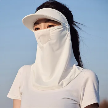 Bočný Kryt Anti-uv Lete opaľovací Krém Maska Rýchle sušenie Priedušná Ice Hodvábna Maska na Ochranu Sluchu Šatku Turistika Šatky