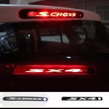 Prídavné Brzdové Svetlo Nálepky Styling Uhlíkových Vlákien Brzdové svetlo Nálepky Auto Dekoratívny Kryt Pre Suzuki SX4 S. kríž