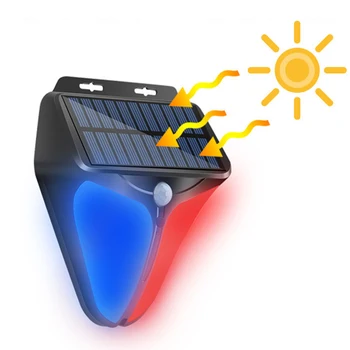 Domáce Solárne Napájanie Alarm Lampa Bezpečnostný Systém Výstražný Indikátor Krádež Bleskové Svetlo, Solárny Snímač Pohybu Bezpečnostné Svetlo Alarm Svetlo 