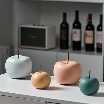 Ovocie Sochy a Sochy Apple Plastiky, Figúrky pre Interiér Domu Dekorácie Moderné Domáce Dekorácie Luxusná Izba Dekor