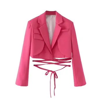 Žena, Nové V Outerwears dámske Krajčírstvo Krátke Blejzre Dámske Oblečenie Bundy Streetwear Návrhár Luxusných Elegantný Kabát, Bundy