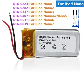2023 originálne Batérie Pre iPod Nano 1 2 3 4 5 6 7 4. 5. 6. 7. 1. 2. Generácie 2 Gen 2Gen 3. Gen 3 3Gen + Bezplatné Nástroje