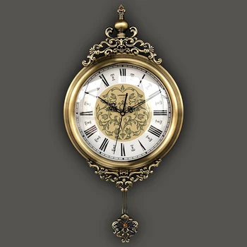 Americký Európskom štýle obývacej izby hodiny swing stene hodinky retro tichý sweep druhej hodiny quartz hodiny nástenné hodiny