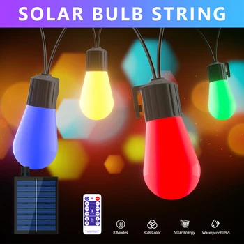 Solárne String LED Vodeodolné IP65 Teplá Biela Farebné Závesné Dekorácie Svetlá na Vianočný Stromček Strany Nábytok Víla Svetlo