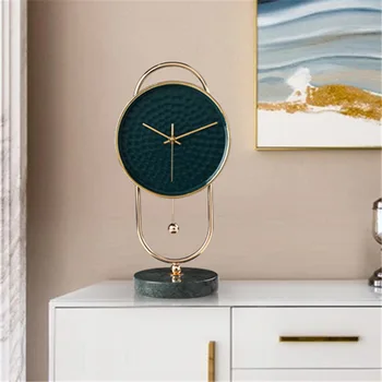 Nový štýl obývacia izba štúdia TV kabinet stlmiť dekorácie retro keramické hodiny home art stôl hodiny dekoračné darčeky