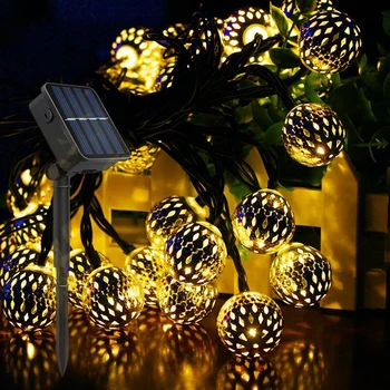 Solárne Vonkajšie Svetelné Girlandy LED Solárne Svetlo Vonkajšie Garland Na spoločenské, Svadobné, Vianočné Dovolenku Dekoratívne Osvetlenie