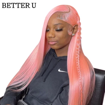 Glueless Parochňu Ľudské Vlasy Pripravený Nosiť Ružové Brazílsky Parochne na Predaj 13x6 13x4 HD Čipky Pre Ženy 613 Farebné Parochne Lepšie U