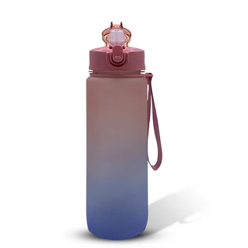 1L Motivačný Fitness Fľaša na Vodu nepriepustných Drink Cup, Ružová, Žltá, Modrá