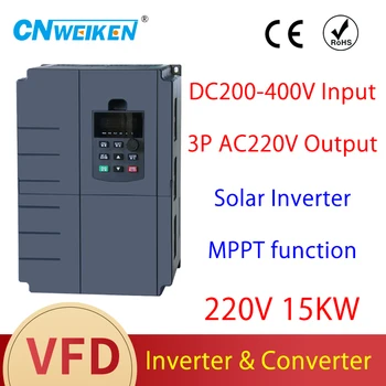Solárny Invertor 15KW Frekvenčný Menič VFD DC220V-380V Vstup Výstup 3Phase Frekvenčný Menič 220V
