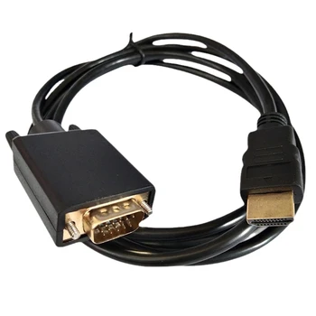 1.8 m Converter Adaptér s Čipom 1080p Displej Kábel Adaptéra antikoróznych Plug and Play Pripojenie Projektora kompatibilný s HDMI Na VGA