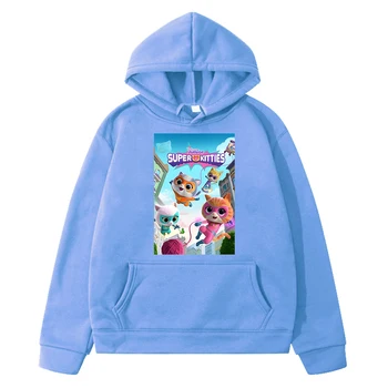 Super Mačiatok Hoodies Fleece mikina deti oblečenie dievča anime hoodie y2k sudadera chlapec Jesenná Bunda green Deti oblečenie
