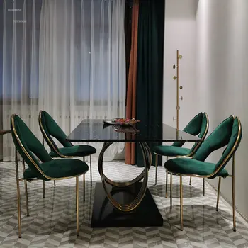 Nordic Luxusné Bridlicové Písacie Stoly, Moderný Jednoduchý Domácnosti Malý Jedálenský Stôl Office Rokovania Tabuľky