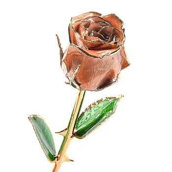 Galaxy Rose 24K Gold Ū Reálne Vzrástol Á Prírodné Dekoratívne Kvety & Vence Papierové Krabici a Pena Valentine Dary, 1 Kus