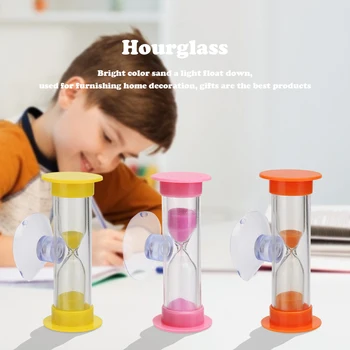 2min Tvorivé Plastové Hourglasses+prísavka Sandglass Časovač Deti Čas Hračky