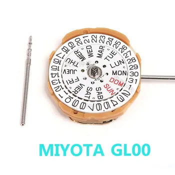 Nový, Originálny Miyota GL00-3 Japonsko Electronic Pohyb Zlata Jeden Kalendárny Tri Pin GL00 Pohyb