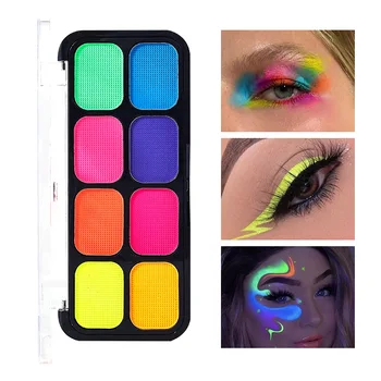 Make-up Palety Telo, Tvár Farba Kozmetika 8-farba Noctilucent vo Vode Rozpustné Farbivo Farba Detí Fáze Halloween Vianoce