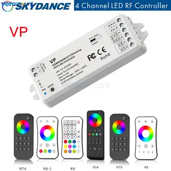 Skydance VP 4CH LED Controller DC12V 24V 15A PWM Bezdrôtové 4-Pásmo 2.4 G RF Diaľkový ovládač pre Jednu Farbu WW/CW RGB Pásy RGBW
