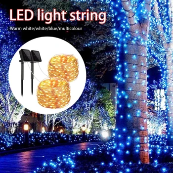Solárne LED osvetlenie Vonkajšie Vlkovcový Lampy Záhradné Solárne Víla Svetlo String Nepremokavé Vianočné Záhradné Dekorácie Vonkajšie