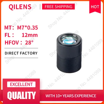 QILENS CCTV Objektív M7 12 mm pre Bezpečnosť 720P 1080P HD Mini Kamera Pin hole Objektív