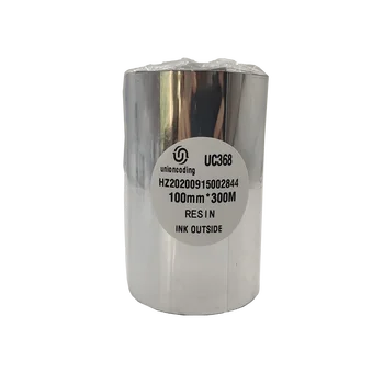 UC368 Vysokej Kvality Šírkou 100 mm* 300m RESIN Ribbon Pre termotransferové Etikety