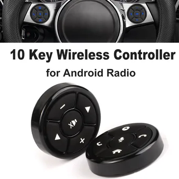 10 kľúčových Bezdrôtovú Automobilovú Volantu Ovládacie tlačidlo Univerzálny Pre Auto DVD, GPS Navigácia, Rádio vedúci jednotky Diaľkového Ovládania Tlačítka