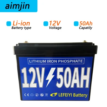 12V 50Ah Lítium-iónová Nabíjateľná Batéria pre detské autíčka, Solárne Pouličné Osvetlenie Andother Napájanie Malých Zariadení