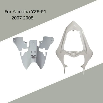 Nevyfarbené Zadné Ostrohové Horný a Dolný Kryt ABS Vstrekovanie Kapotáže Motocykel Upravený Príslušenstvo Pre Yamaha YZF-R1 2007 2008