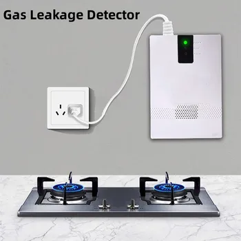 Smart Plynový Senzor Detektora Úniku Plynu, Alarm Vysoká Citlivosť Kuchyňa Zemného Plynu 360 ° Presné Zisťovanie Zabezpečenia Ochrany