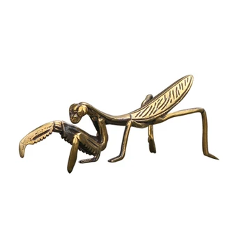 Mantis Miniatúrne Ozdoby Starožitné Pevné Hmyzu Figúrka Záhrada Sôch, Písací Stôl Dekorácie, Remeselné Príslušenstvo Art Čaj Stôl