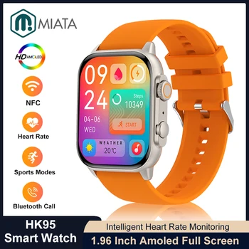 Nové Inteligentné Hodinky Ultra Série 8 Bluetooth Hovor 1.96 AMOLED Displeja Smartwatch Ženy Muži Nepremokavé Vonkajšie Športové Fitness Náramok