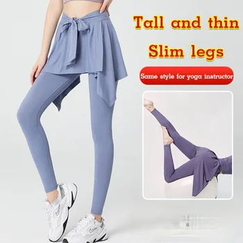 Falošné dva kusy jóga nohavice veľkosť fitness nohavice ženy, rýchle suchá jar a na jeseň nohavice