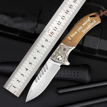 D2 ocele, vysoká tvrdosť skladací nôž camping prežitie nôž taktické vonkajšie skladací nôž